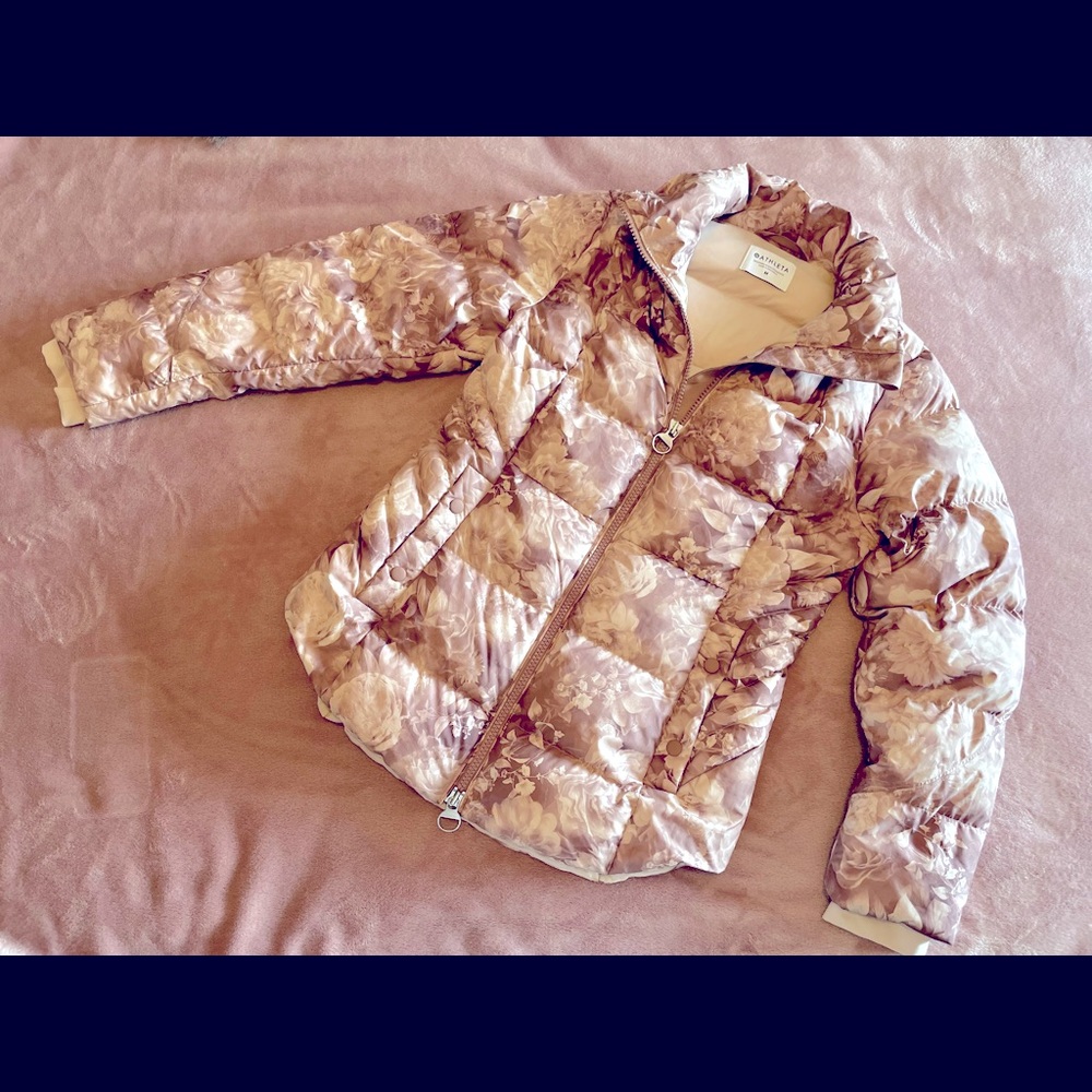 Athleta Downtown Printed Jacket sz M.